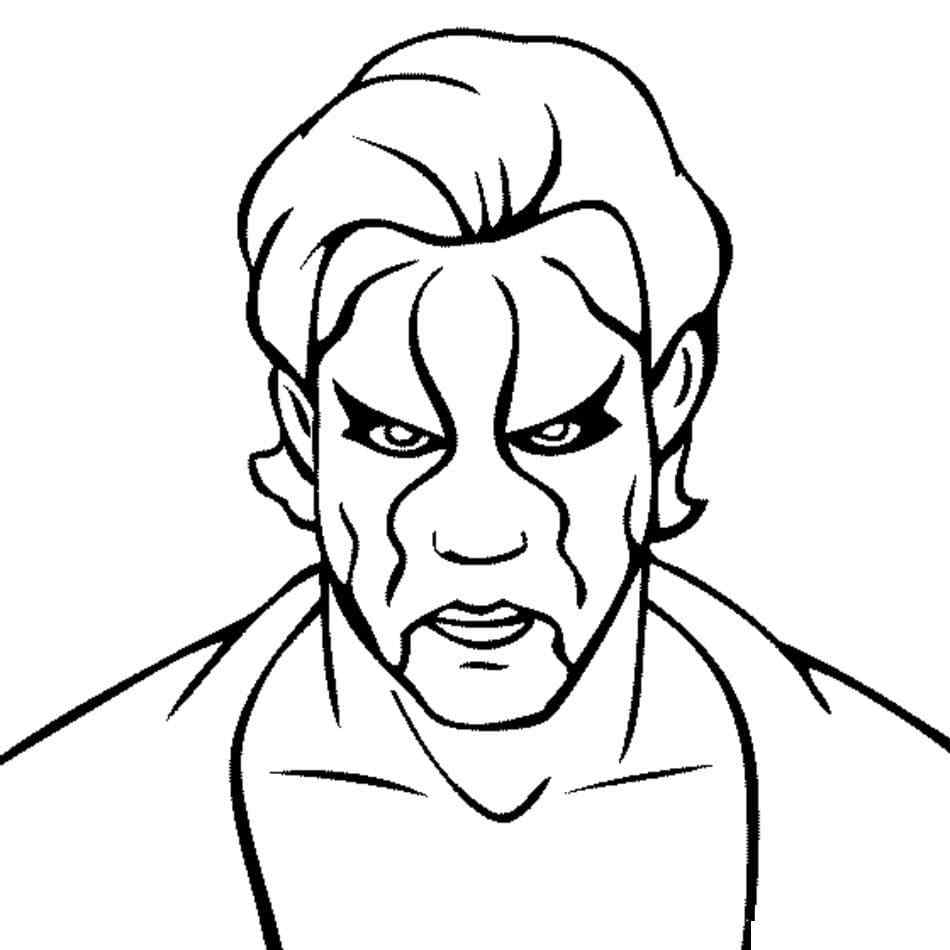 Sting’s Evil Expression Coloring Page
