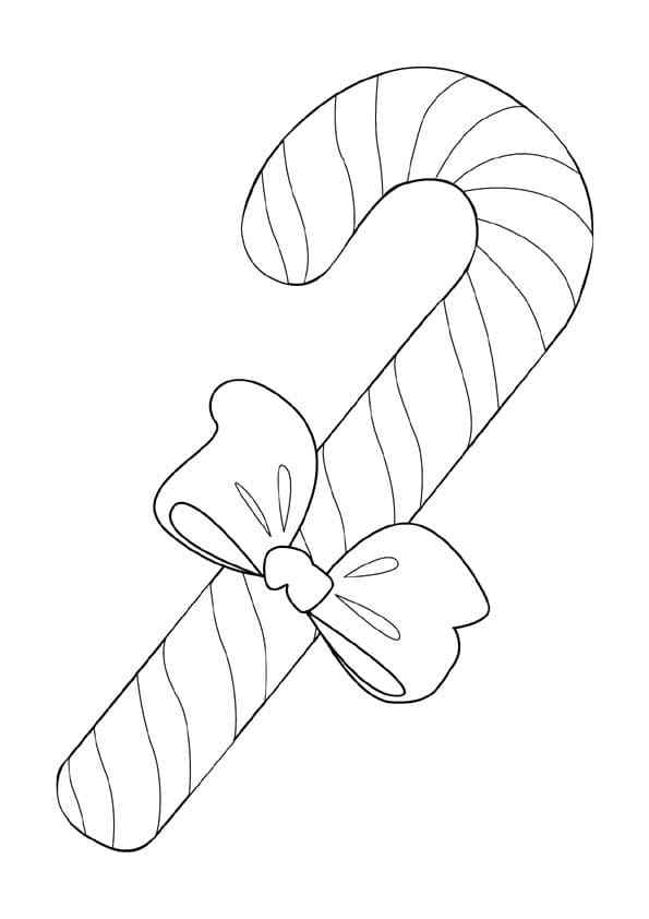 Striped Caramel Stick Coloring Page