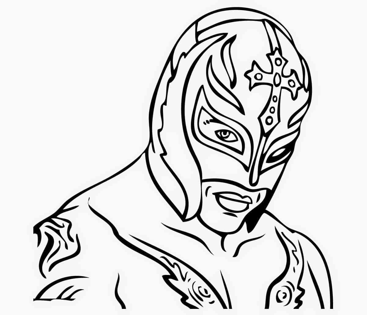 Strong Rei Mysterio Coloring Page