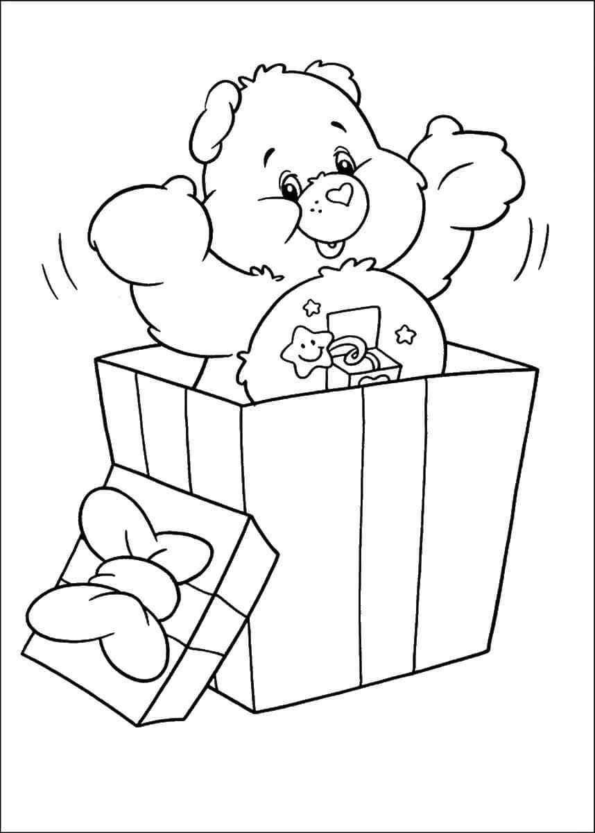 Surprises Stick Out Of The Box Coloring Page