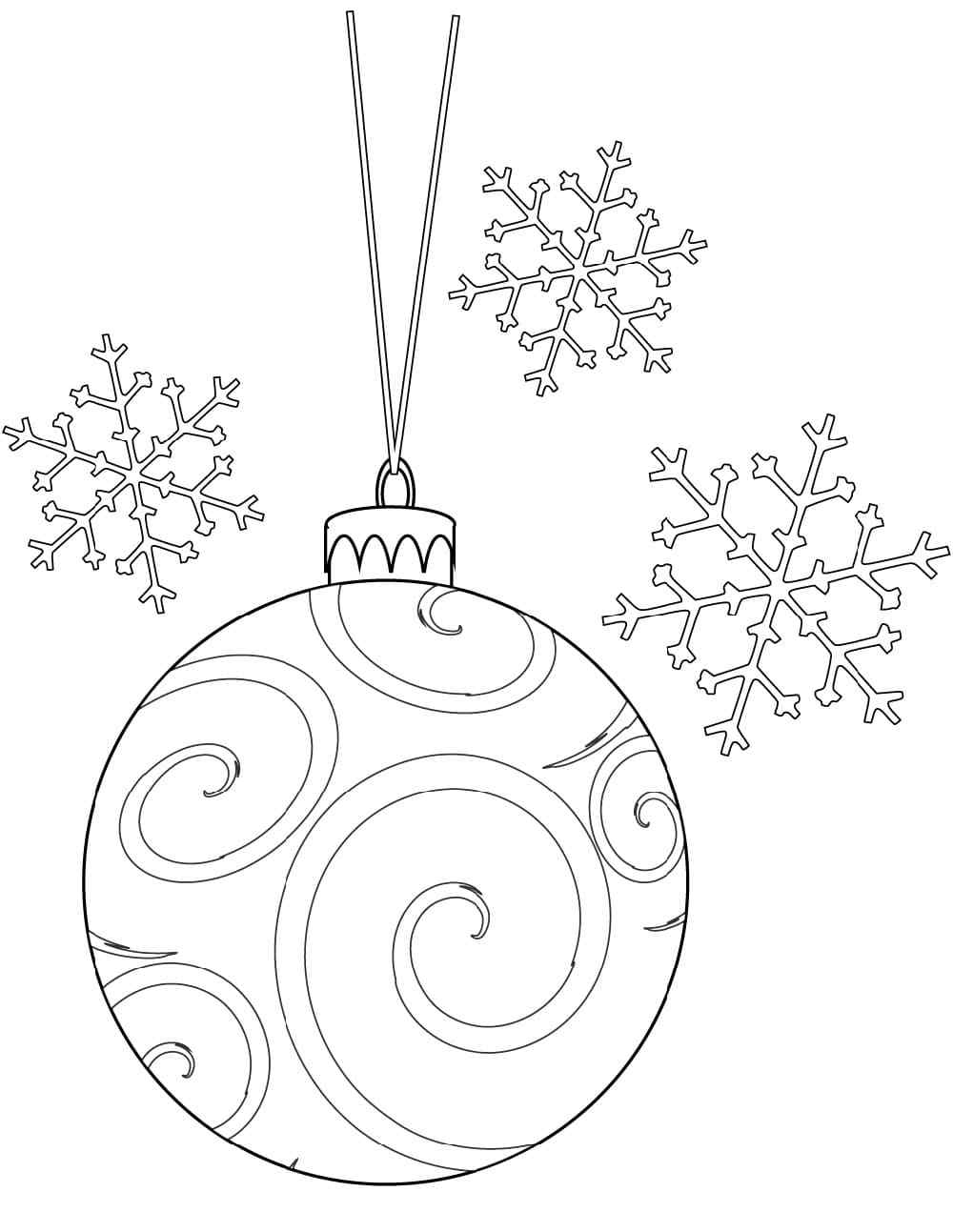 Symbols Of New Year And Christmas Coloring Page