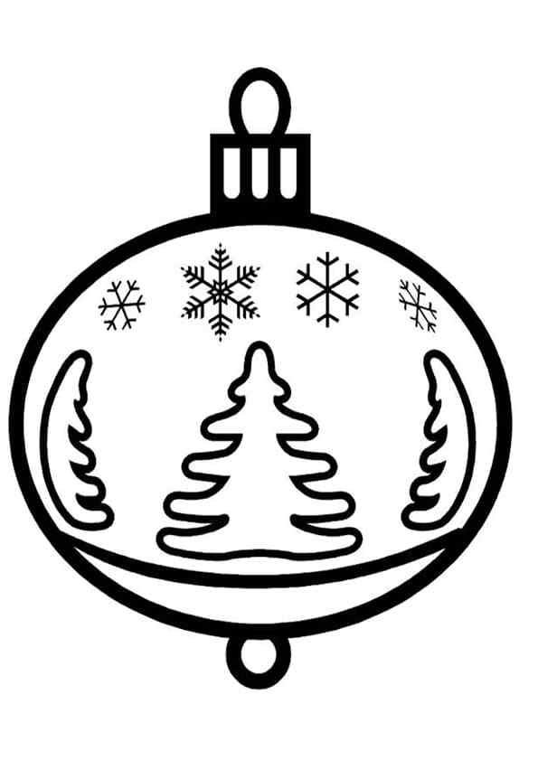 Decoration Depicts The Attributes Of Christmas Coloring Page