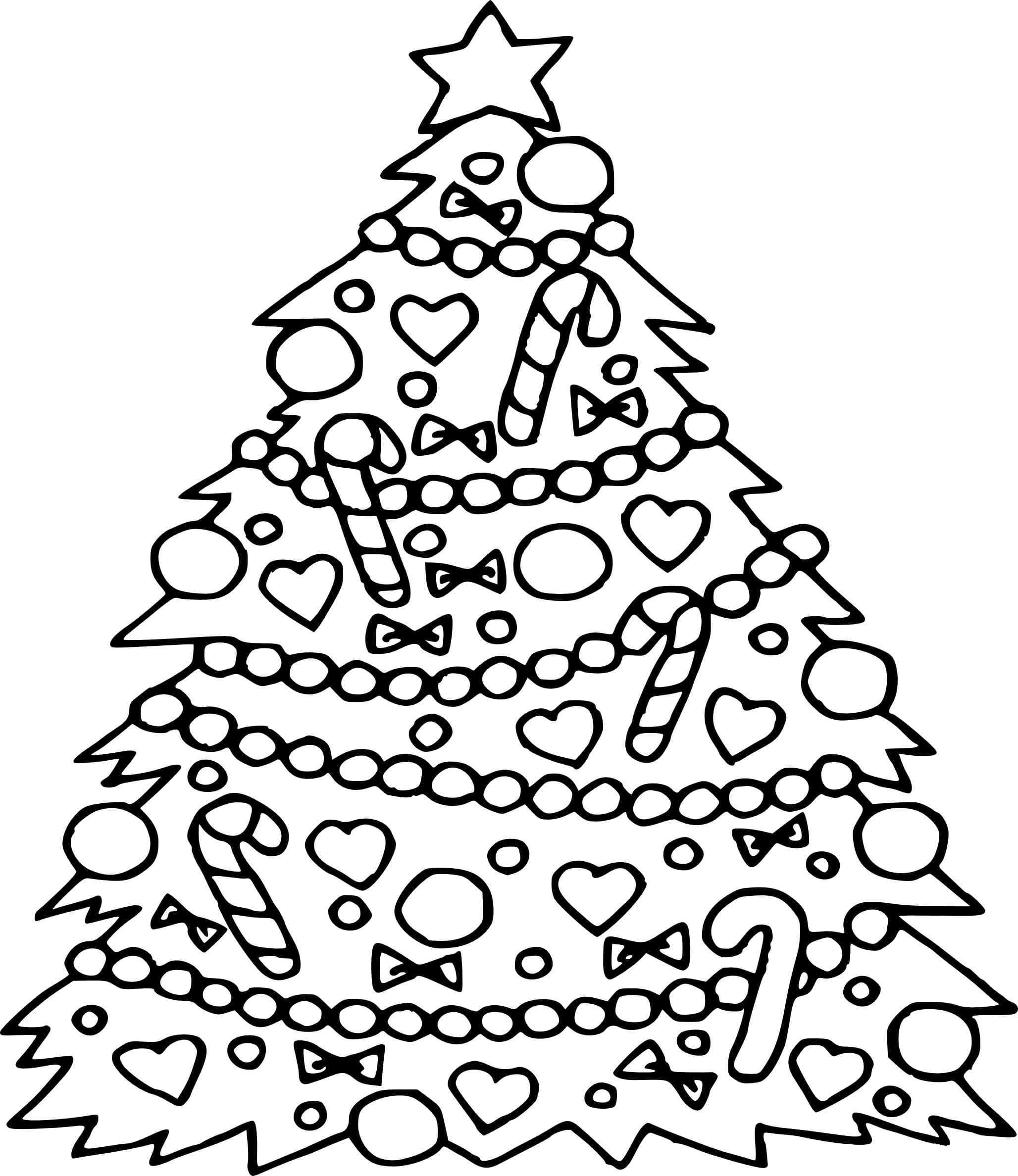 Candies, Balls And Garland Coloring Page