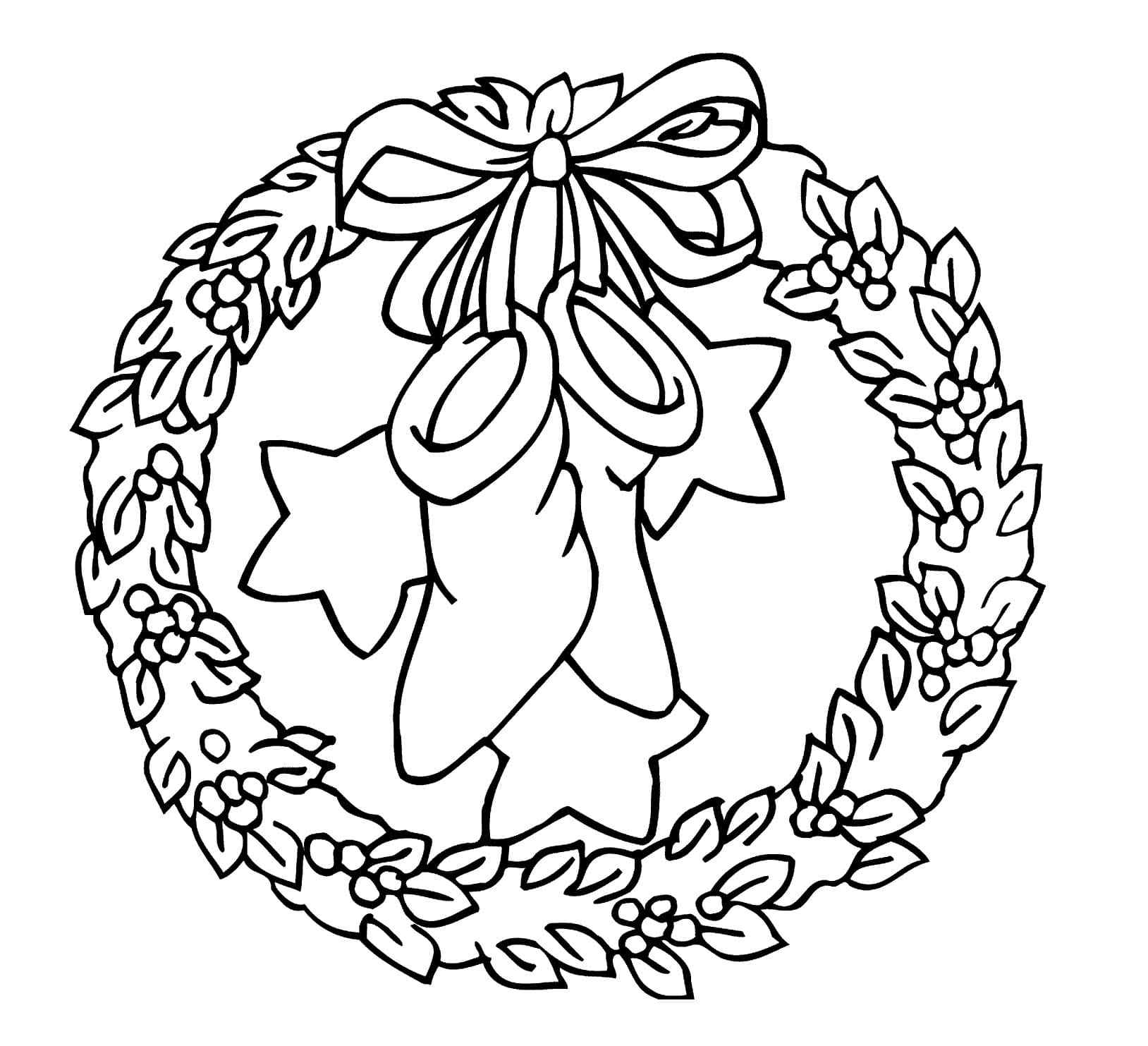The Christmas Wreath Coloring Page