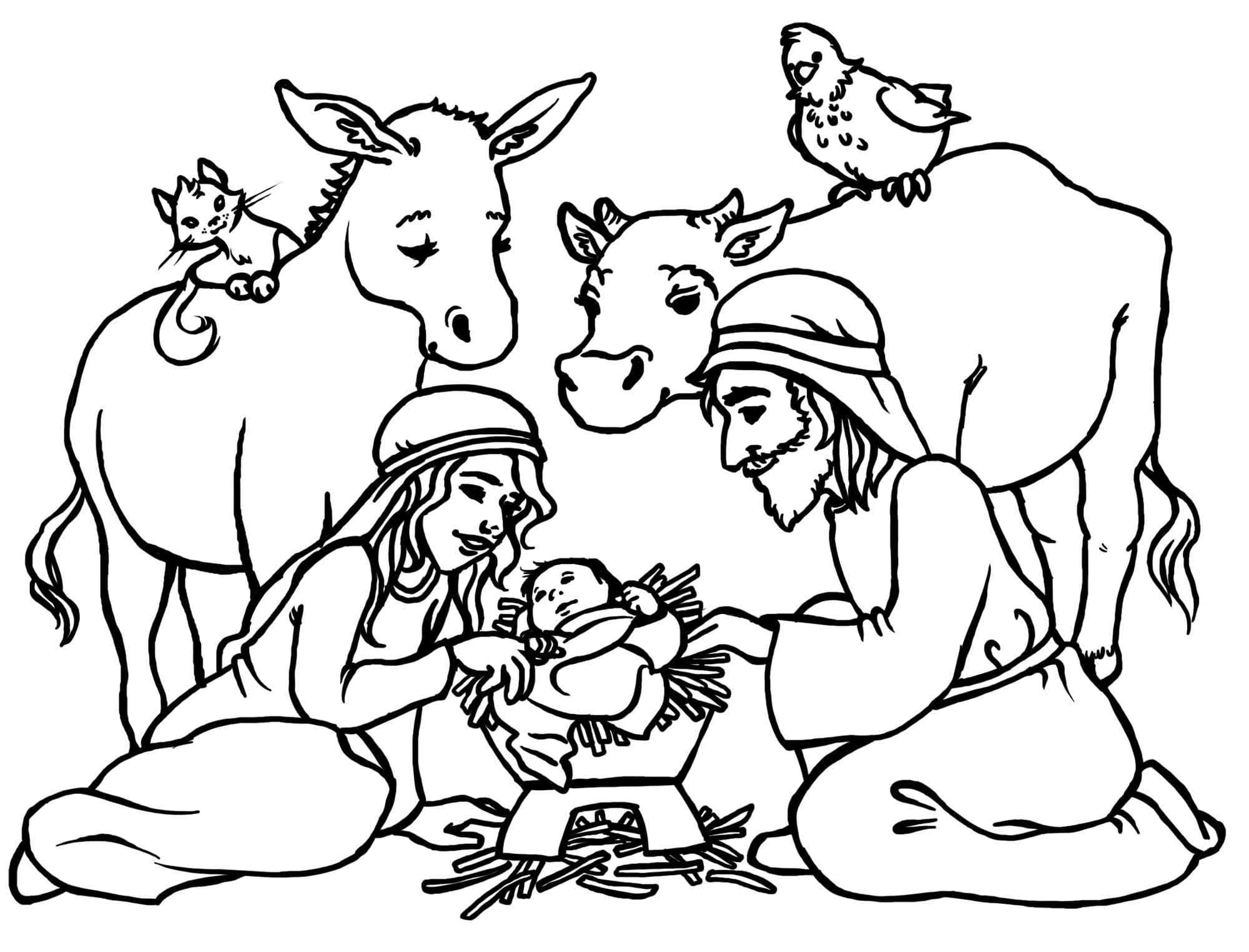 Gifts To The Divine Infant Coloring Page