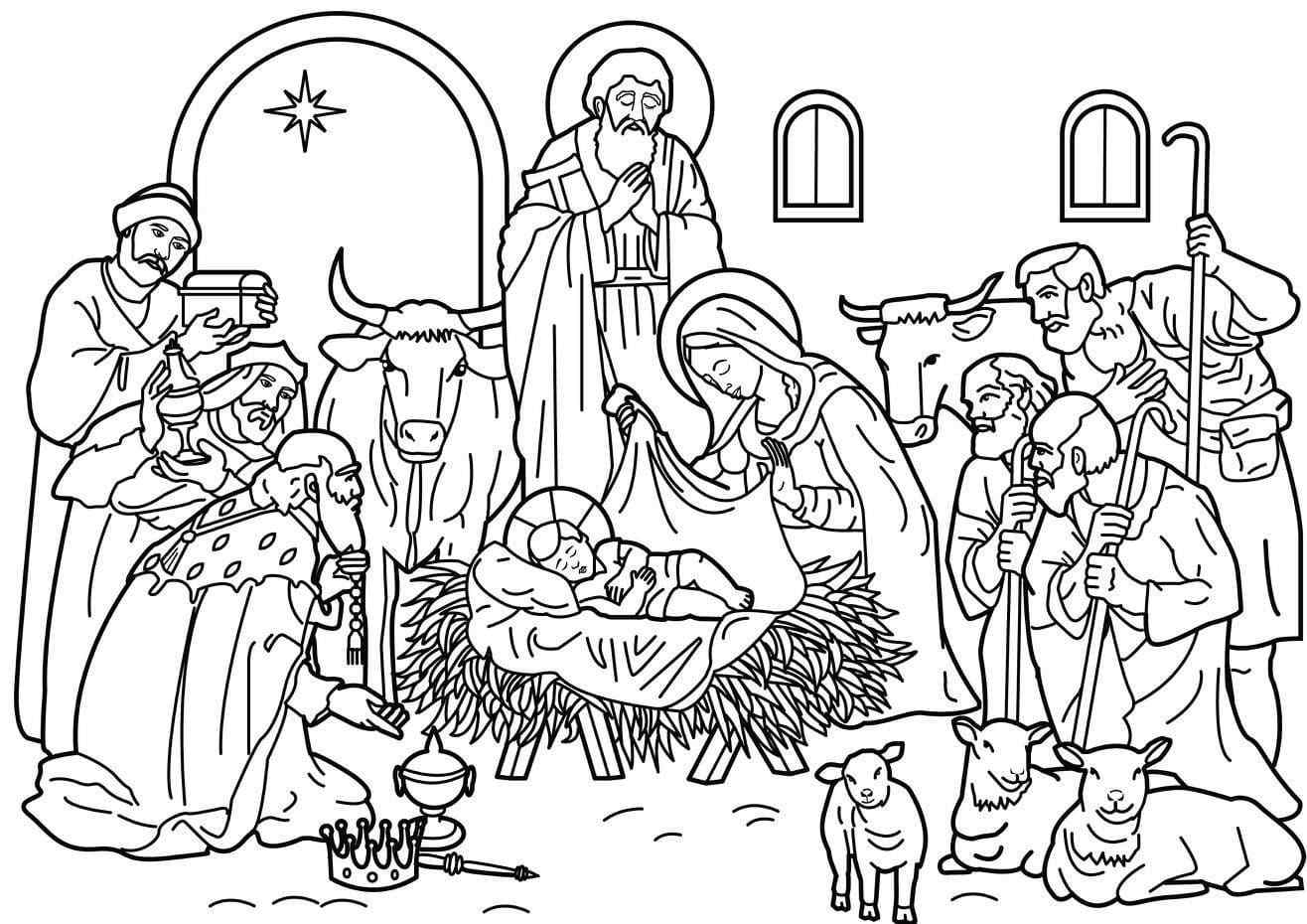 The Magi Came To Bow To The Divine Child Coloring Page