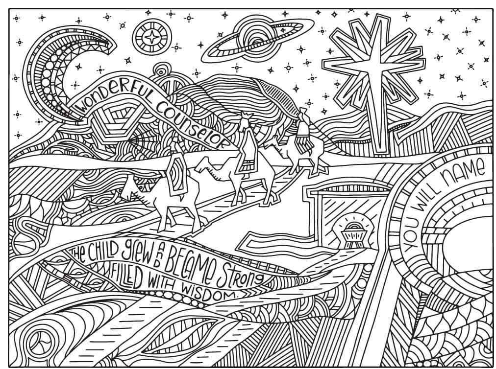 Long Way To The Divine Infant Coloring Page