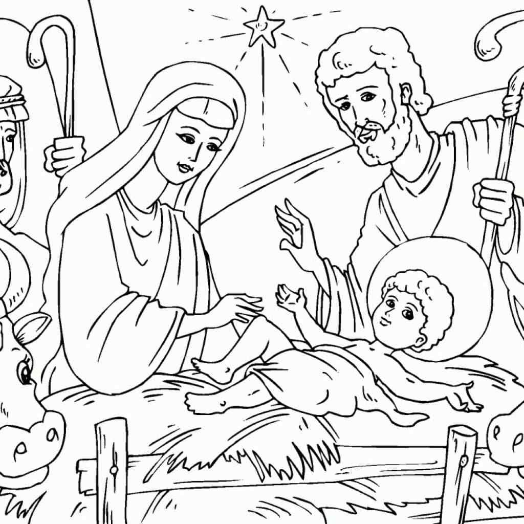 The Amazing Birth Of God Coloring Page