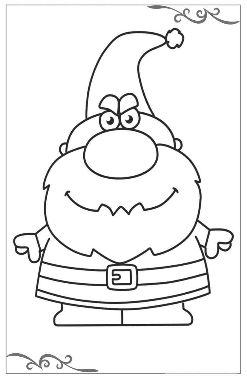 Evil Gnome Is Not Happy Coloring Page