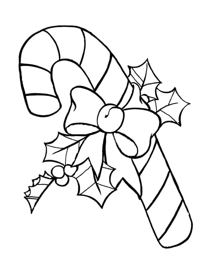 Famous Christmas Candy For Kids Coloring Page