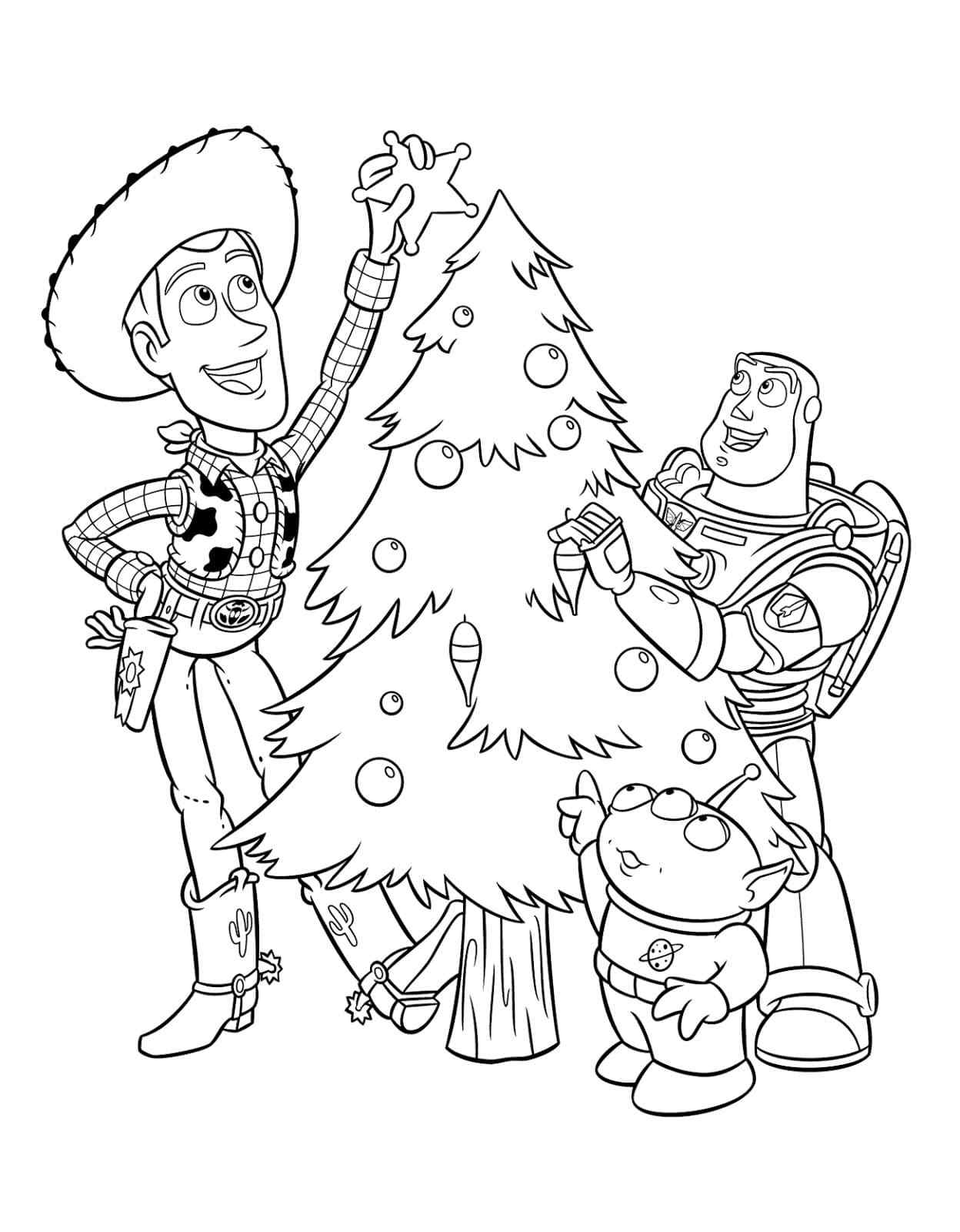 In decorating The Christmas Tree Coloring Page