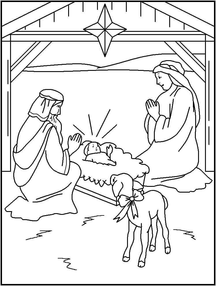 The First Manger Of The Infant God Coloring Page