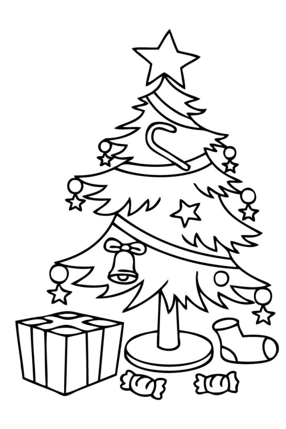 Wrapped In A Garland Coloring Page