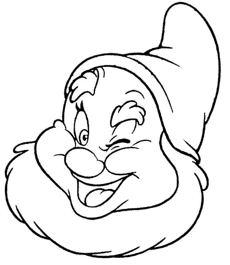 Good-natured Dwarf Winks At You Coloring Page