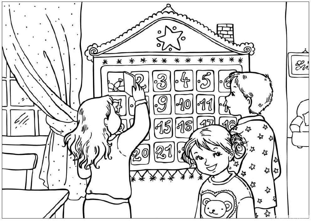 How Many Days Are Left Until Christmas Coloring Page