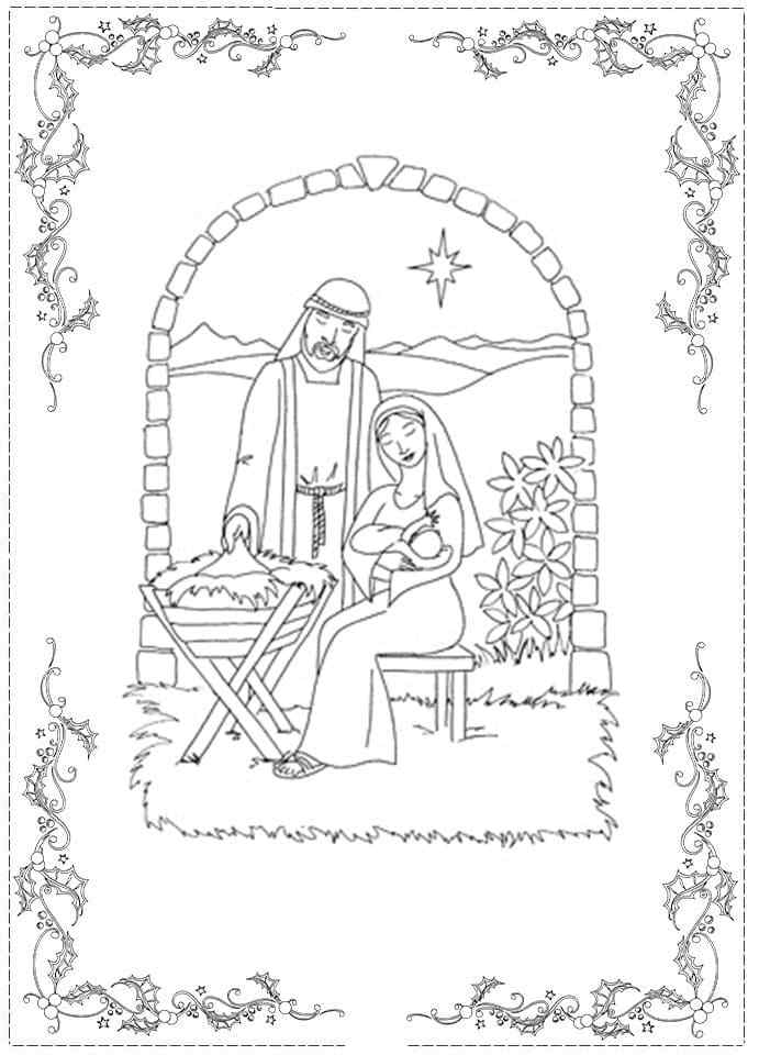 The Magical Birth Of The Divine Infant Coloring Page