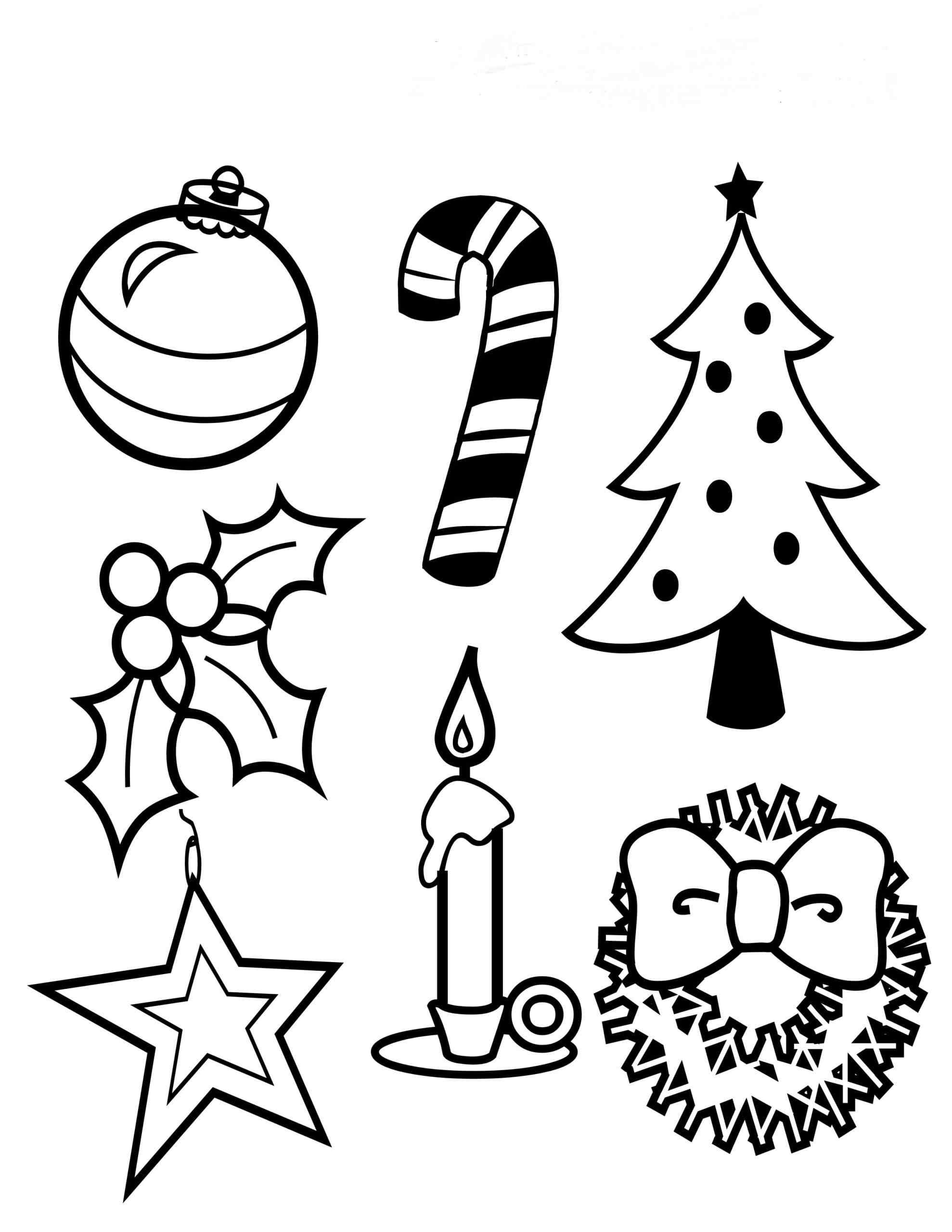 The Main Attributes Of Christmas Coloring Page
