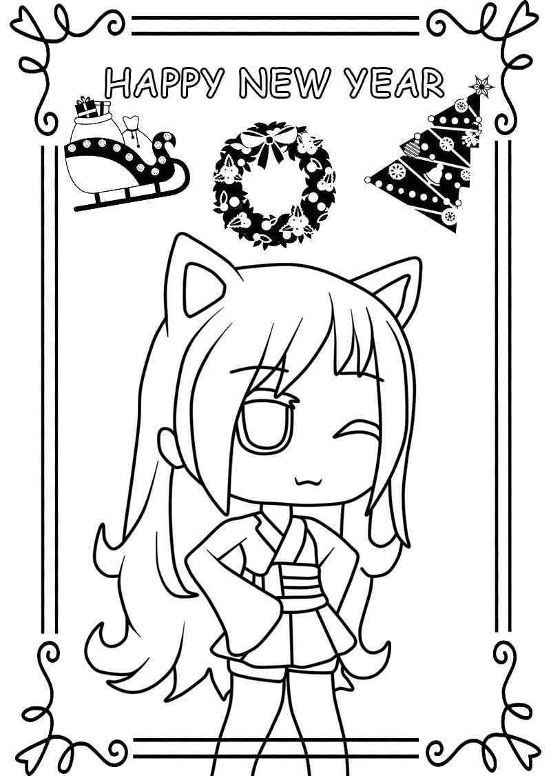 The Main Carnival Night Of New Year Coloring Page
