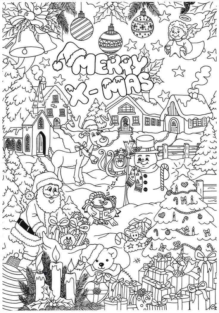 The Celebration Of Christmas Coloring Page