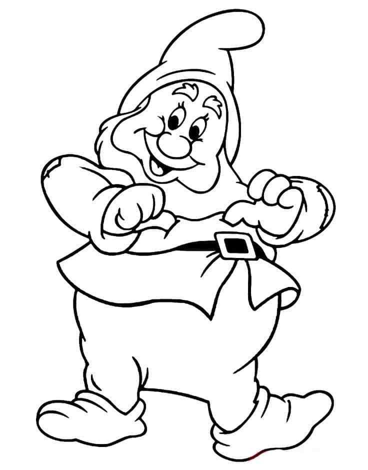 Pot-bellied Helper Of Santa Claus Coloring Page
