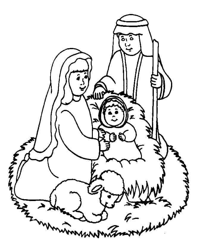The Savior Of The World Next To The Lamb Coloring Page