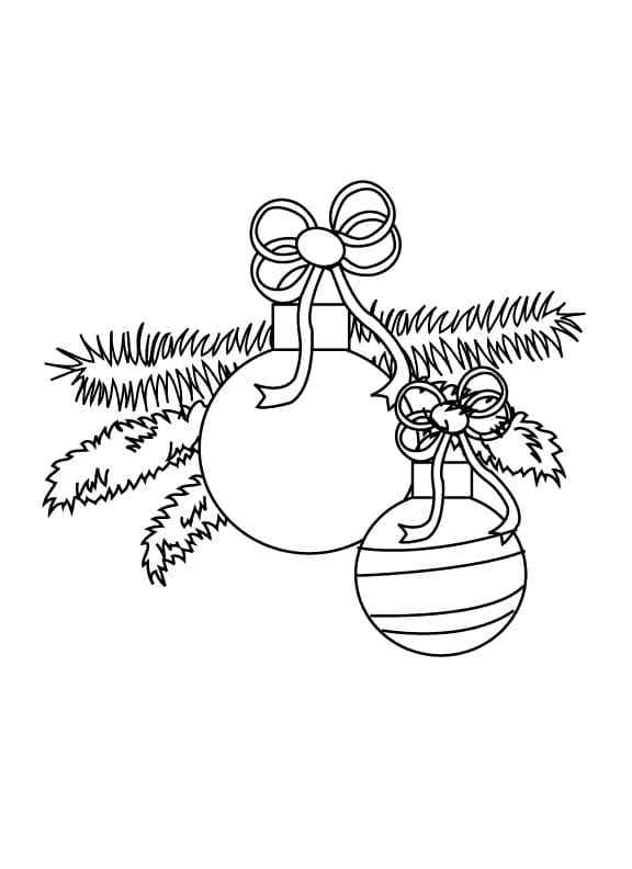 Branch Of The Christmas Tree Coloring Page
