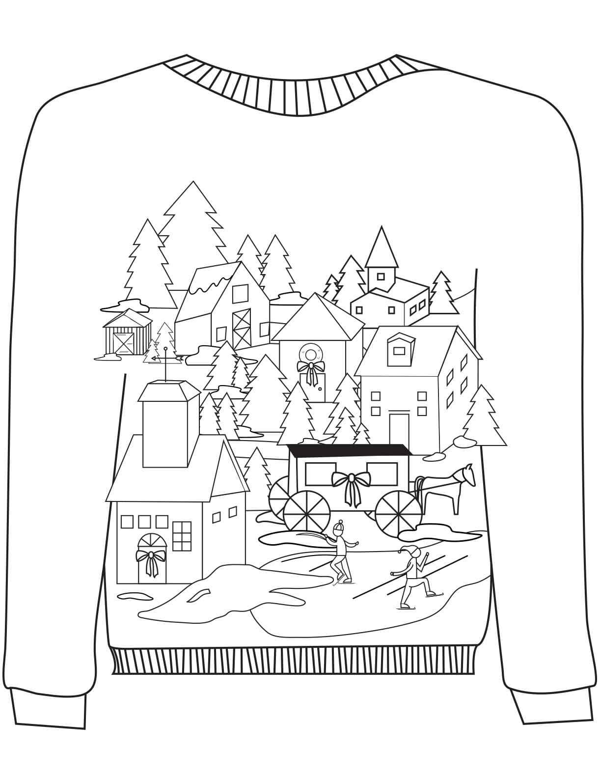 The Whole Village On One Sweater