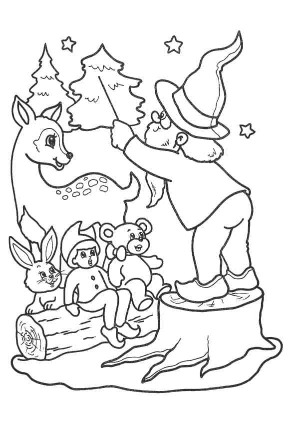 Printable Gnome Coloring Page