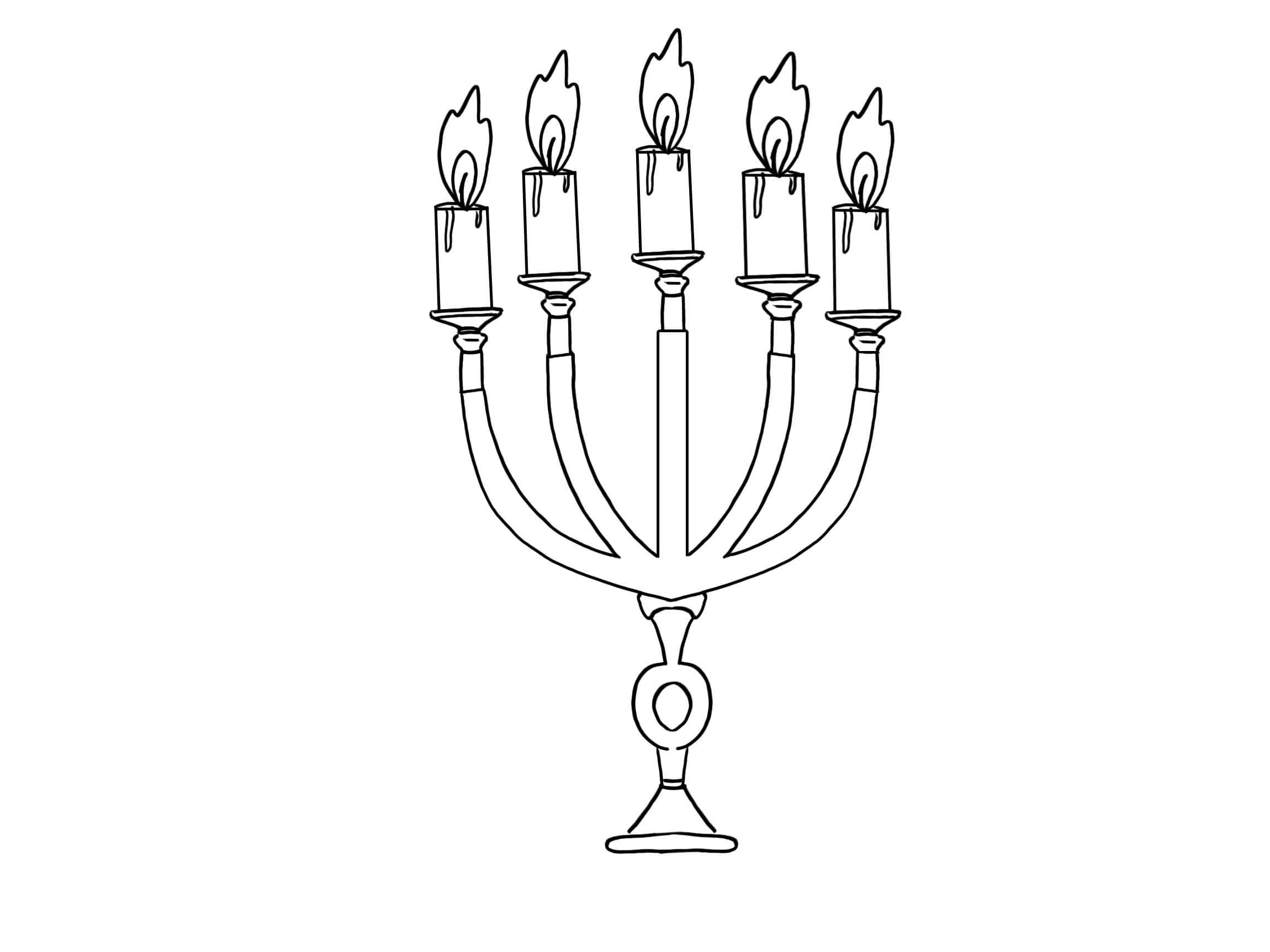 There Are Candles On Advent Coloring Page