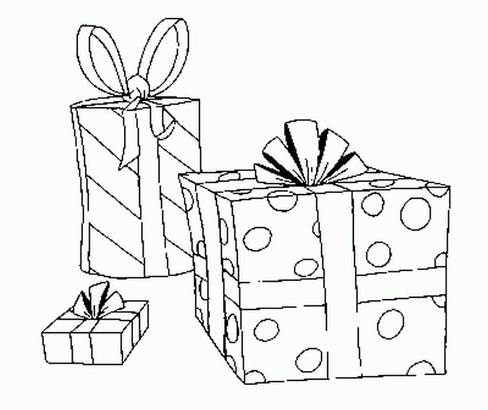 Three Gifts For The Holiday Coloring Page