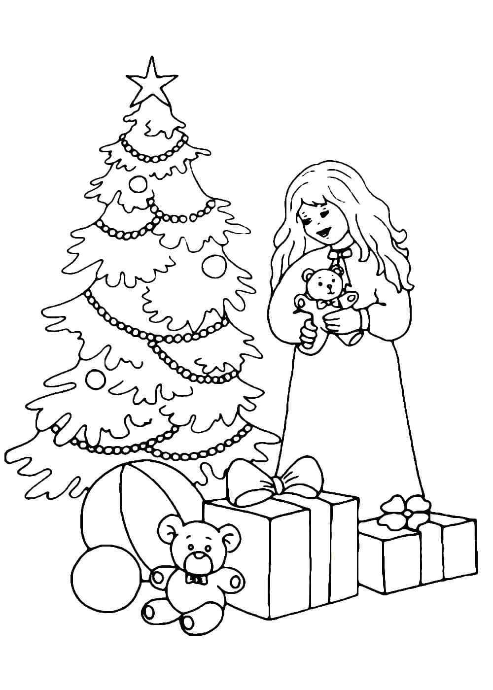 Time To Give Gifts Coloring Page