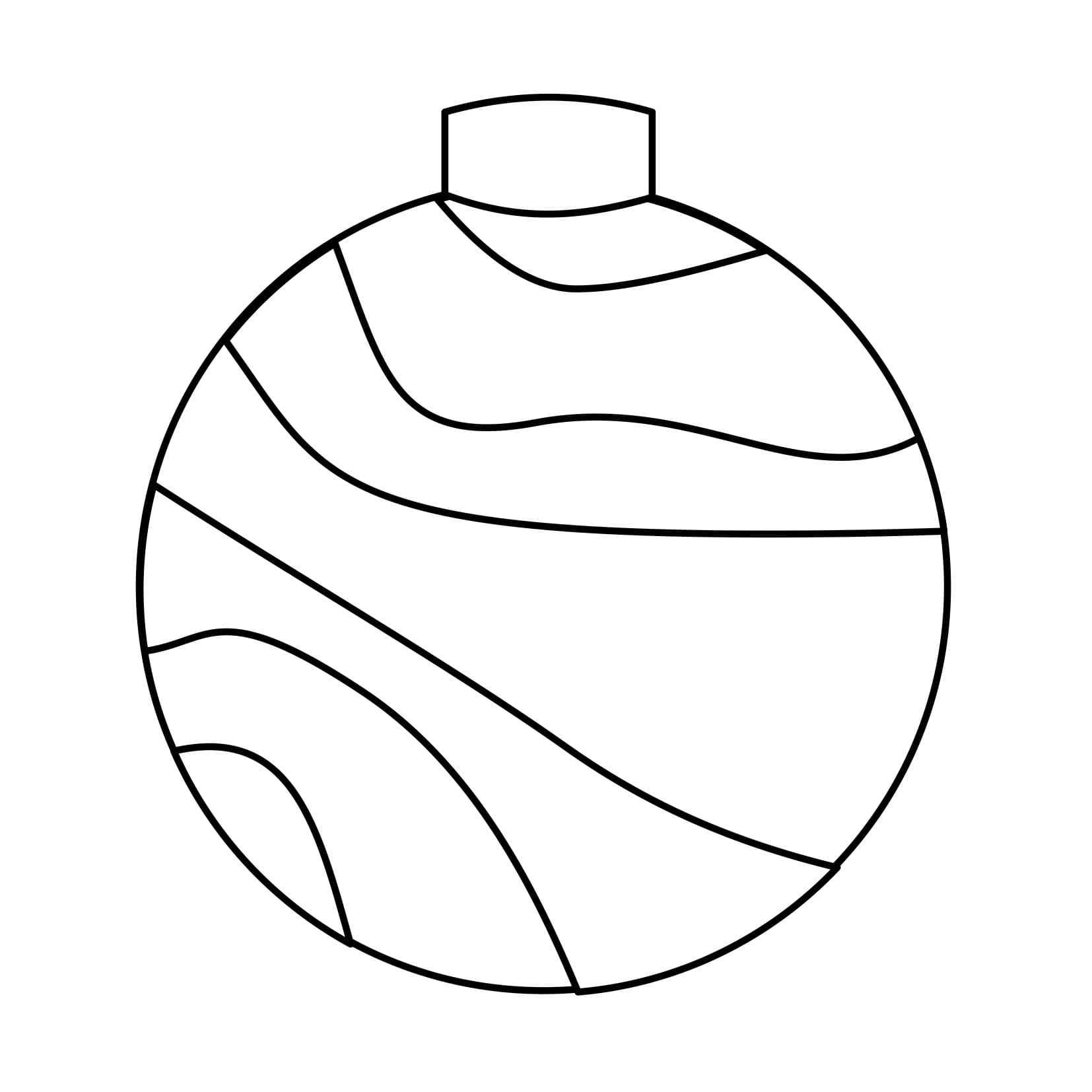 Transparent Ball On The Tree Coloring Page