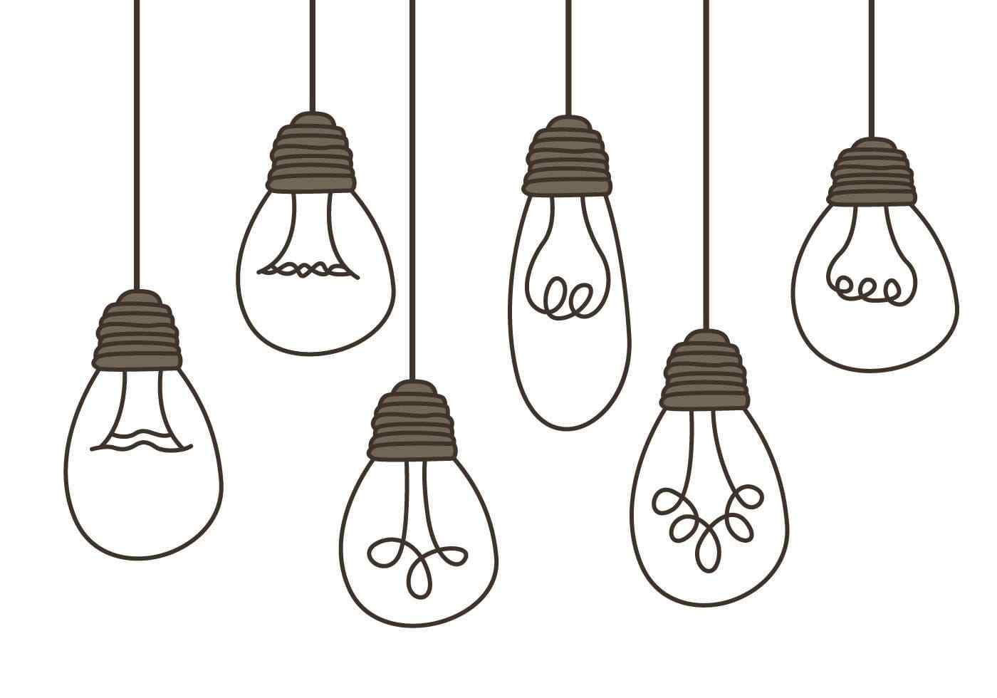 Unusual Light Bulbs For Christmas Coloring Page
