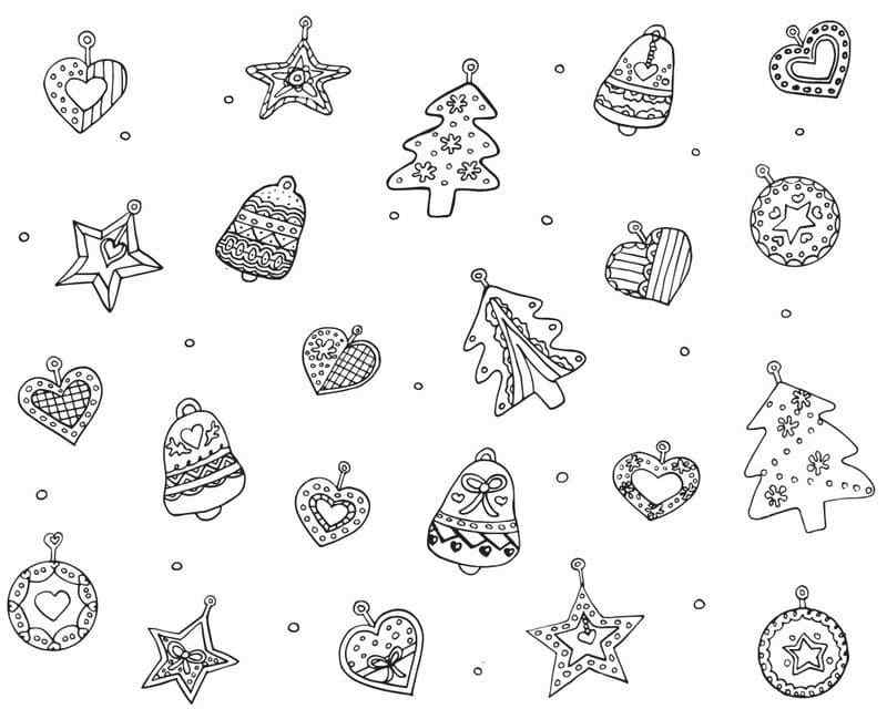 Various Window Stickers Coloring Page