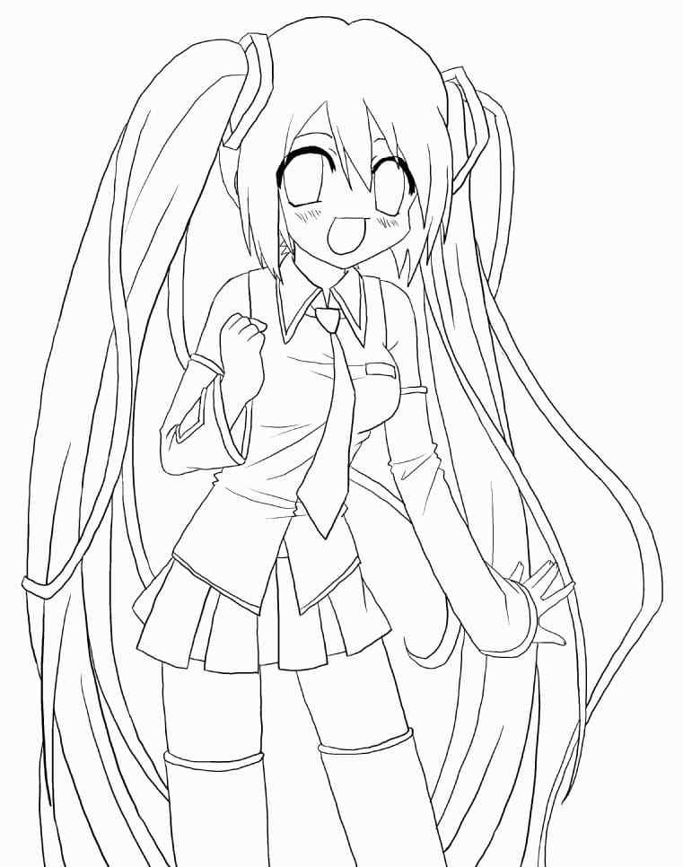 Vocaloid With The Competition Coloring Page