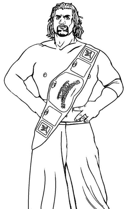 WWE Belt Winner And Holder Coloring Page