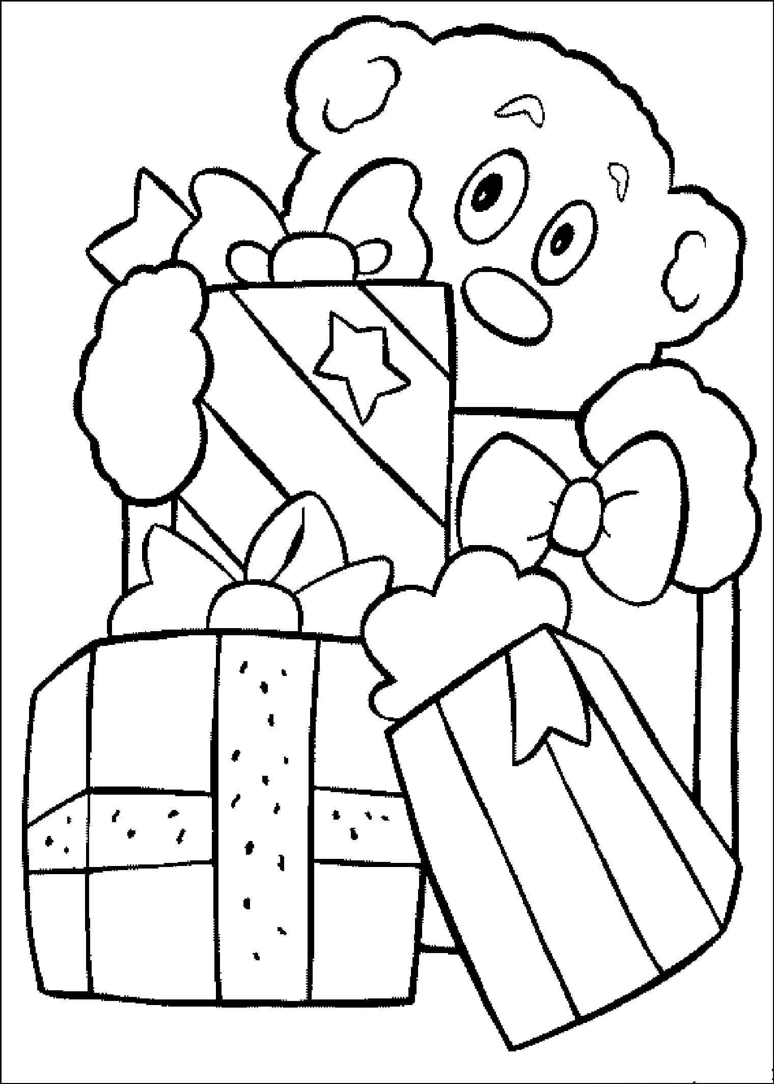 These Christmas Gift Coloring Page