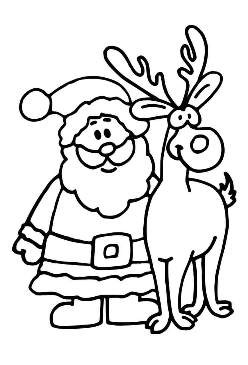 With Dear Rudolph Kind Grandfather Coloring Page