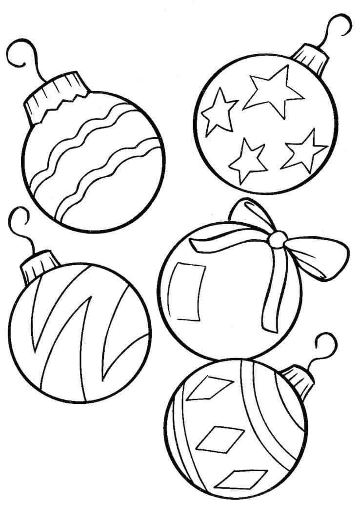 Decorate A Christmas Tree With Christmas Ornament Coloring Page