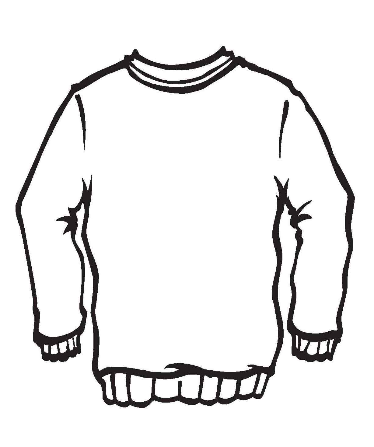 Christmas Pullover Appliques Coloring Page