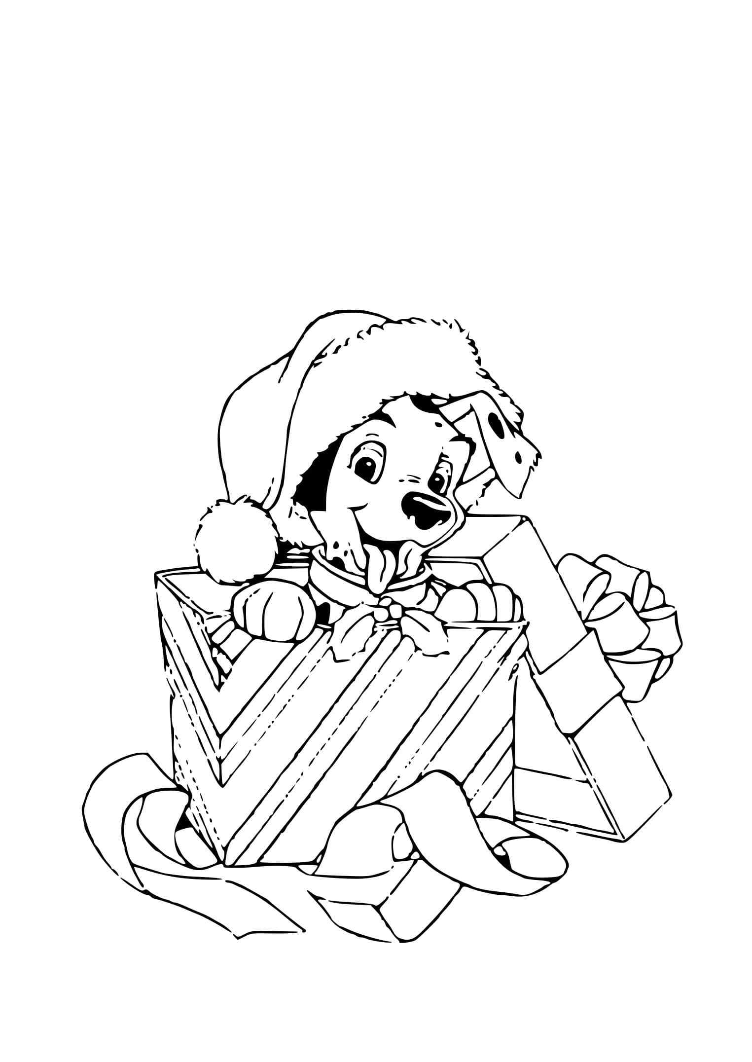 A Christmas Gift Coloring Page