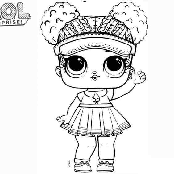 Christmas LOL Doll For Kid Coloring Page