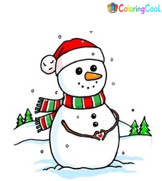 How To Draw A Snowman – The Details Instructions Coloring Page