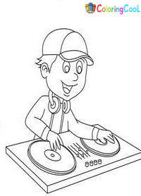 DJ Coloring Pages