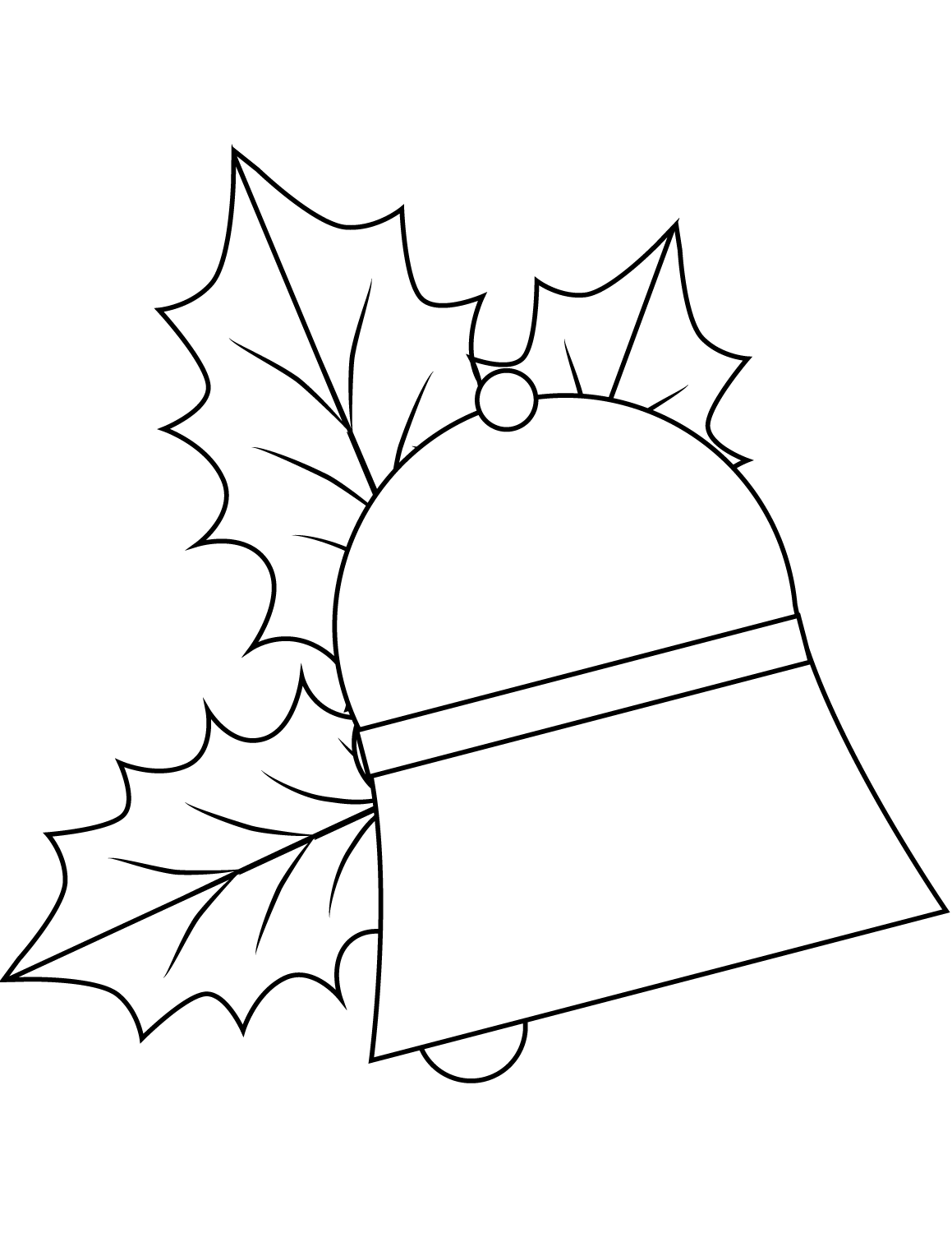 Christmas Bell For Children Coloring Page