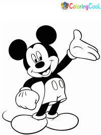 Mickey Mouse farvelægningssider
