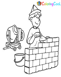 Construction Worker Coloring Pages