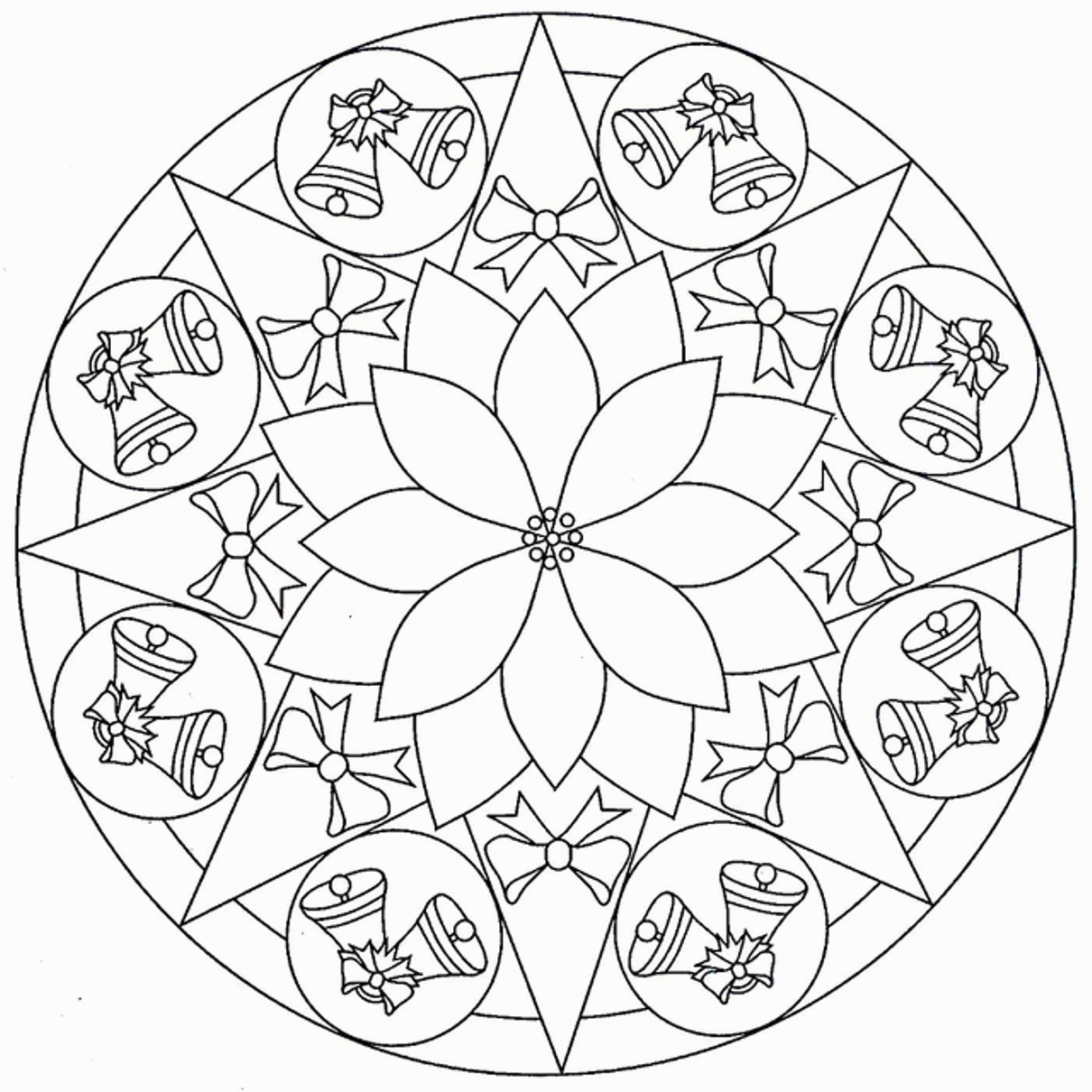 Printable New Christmas Mandala