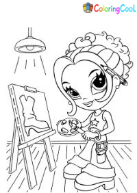 Glamour Girl Coloring Pages