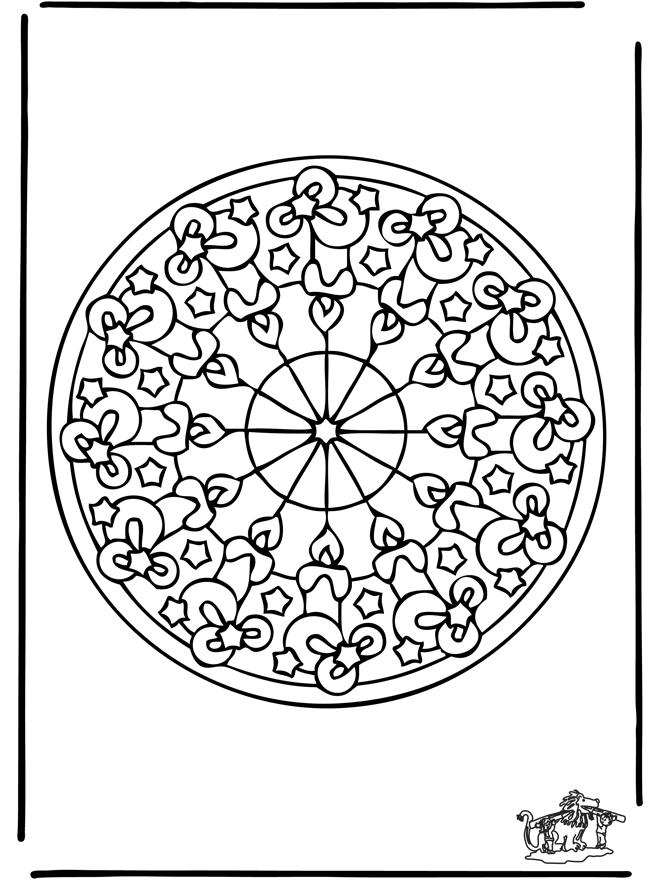 Christmas Mandala With Some Designs